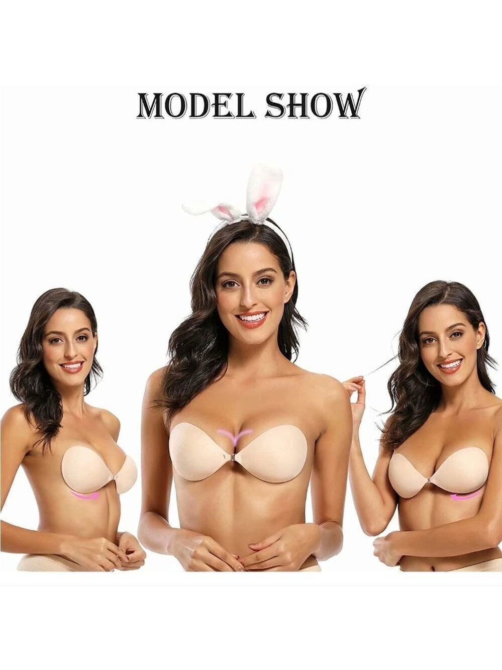 Lalawing Sticky Bra Strapless Adhesive Fabric Bra Invisible Push